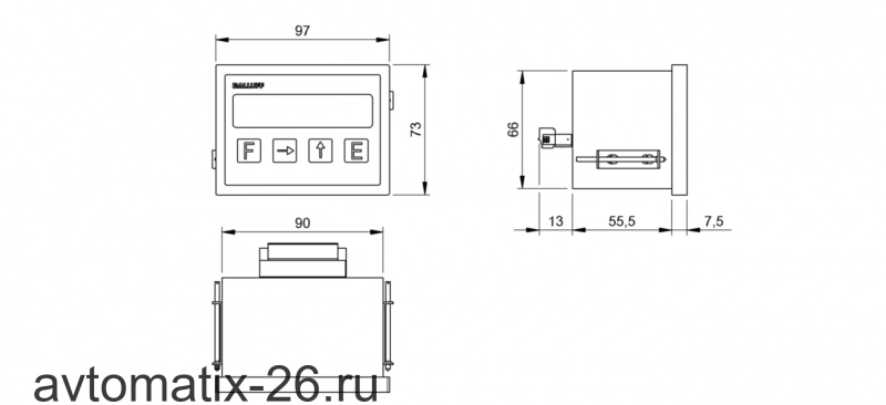 Цифровой индикатор Balluff BDD 610-R3Q3-0-51-N-00