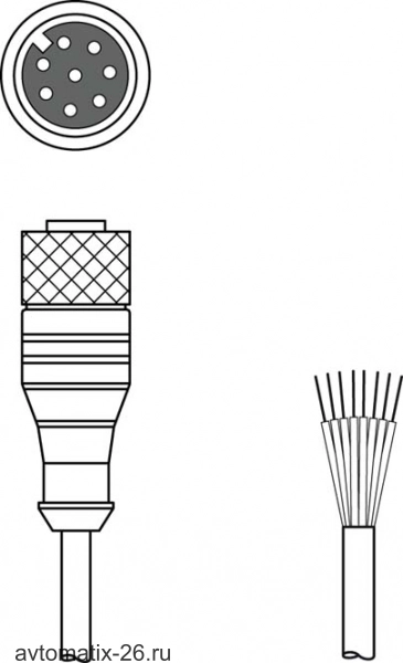Разъем с кабелем Leuze Electronic KD S-M12-8A-P1-050