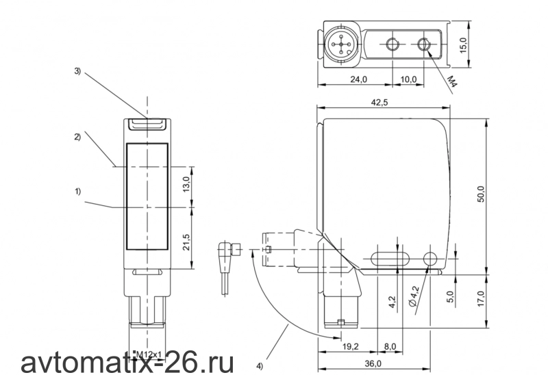 Оптический датчик расстояния Balluff BOD 21M-LB01-S92