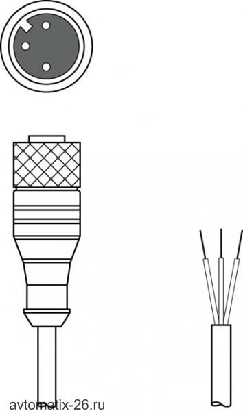 Разъем с кабелем Leuze Electronic KD U-M12-3A-V1-020