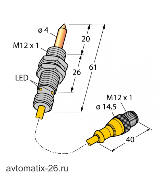 Магнитный датчик TURCK NIMFE-EM12/4.0L61-UP6X-0.3XYE-RS4/S1182