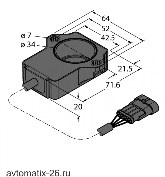 Энкодер TURCK RI60P1-QR20-LU4X2-0.24-AMP01-3P