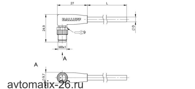 Разъем с кабелем Balluff BCC M323-0000-20-001-EX43T2-020