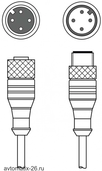 Соединительный кабель Leuze Electronic KDS U-M12-4A-M12-4A-P1-030