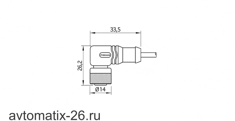 Соединительный кабель Microsonic KST4A-2/M12/S