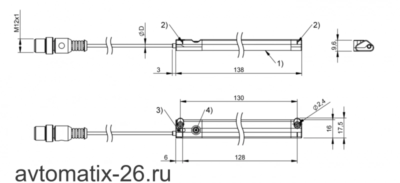 Датчик линейных перемещений Balluff BMP 01-ZLZPP21A-0128-00-P00,5-S4
