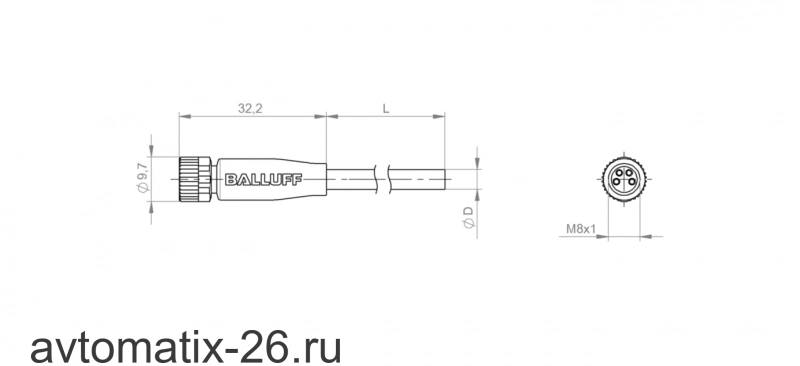 Разъем с кабелем Balluff BCC M314-0000-10-003-PX0434-050