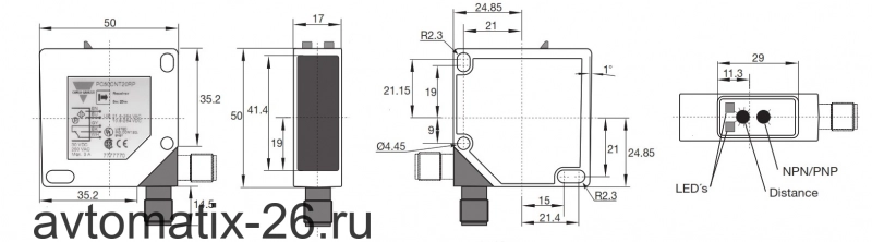 Оптический датчик Carlo Gavazzi PC50CNP06BAM1ML