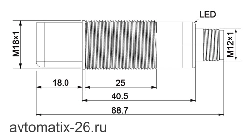 Ультразвуковой датчик LANBAO UR18G-CC35DU5-E2