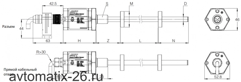 Датчик линейных перемещений AMT Linear Position Sensor LPS2-GH10MBN1600MHD61N1A111
