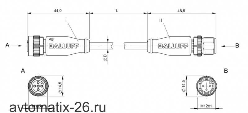 Соединительный кабель Balluff BCC M415-M413-3A-617-PX4334-020
