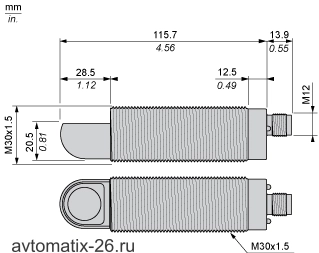 Ультразвуковой датчик расстояния Telemecanique XXA30B2VM12