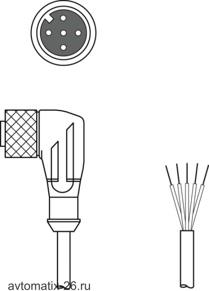 Разъем с кабелем Leuze Electronic KD S-M12-5W-P1-050