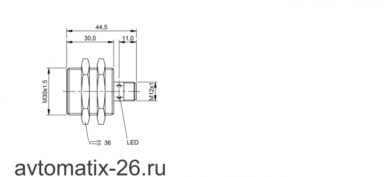 Индуктивный датчик расстояния Balluff BAW M30ME-UAC10B-S04G