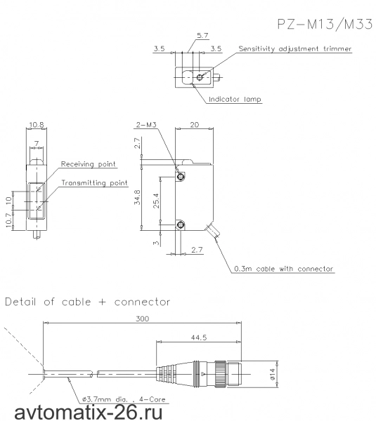 Оптический датчик KEYENCE PZ-M33