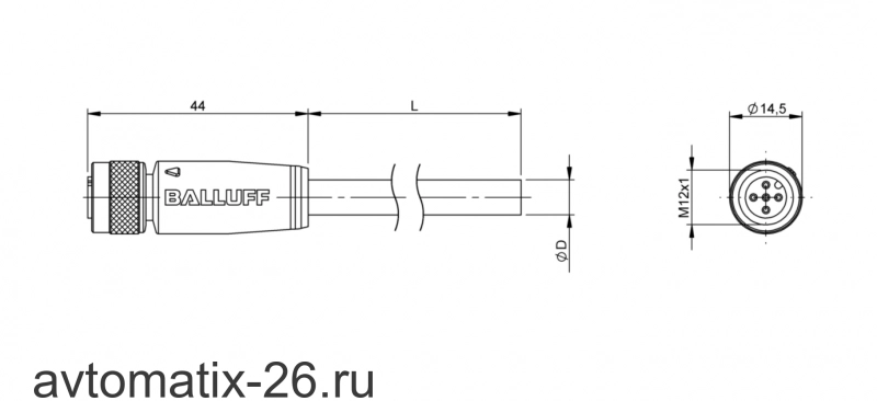 Разъем с кабелем Balluff BCC M415-0000-1A-030-PS85N6-020