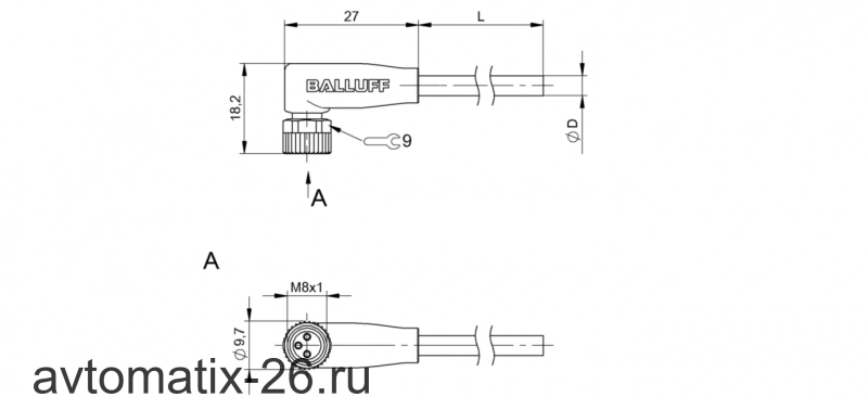 Разъем с кабелем Balluff BCC M323-0000-10-004-EX43T2-050