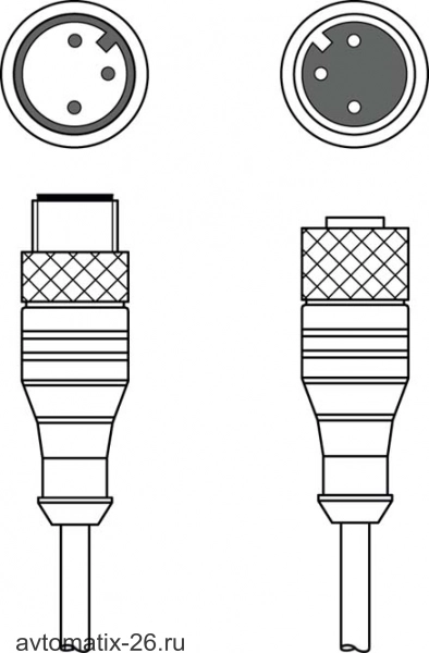 Соединительный кабель Leuze Electronic CB-M12-15000-3GF/GM