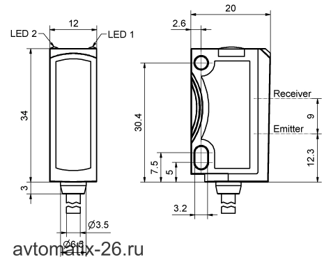 Оптический датчик Sensopart FT 25-BF2-PS-K4