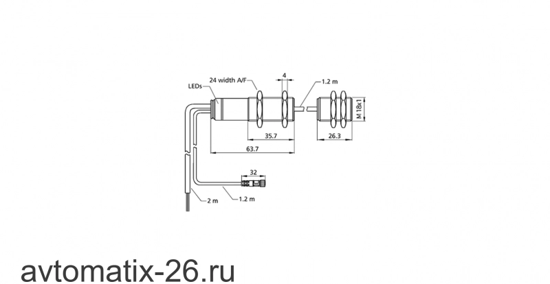 Датчик двойного листа Microsonic dbk+4/Empf/M18/3CDD/ M18