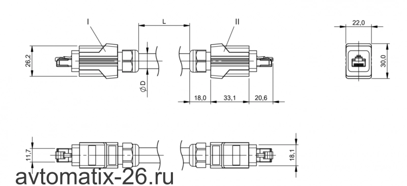 Соединительный кабель Balluff BCC HA78-HA78-9D-334-PS54N2-200
