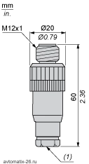 Разъем Telemecanique XZCC12MDM50B