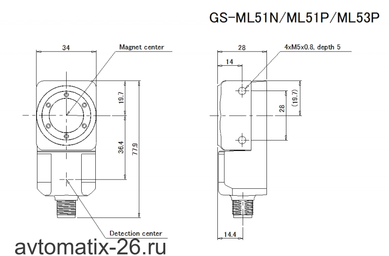 Замок безопасности KEYENCE GS-ML53P