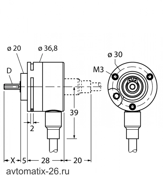 Энкодер TURCK RI-08S6S-2F1000-C 1M