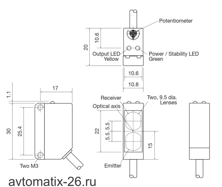 Оптический датчик Carlo Gavazzi PD30CTD10NASA