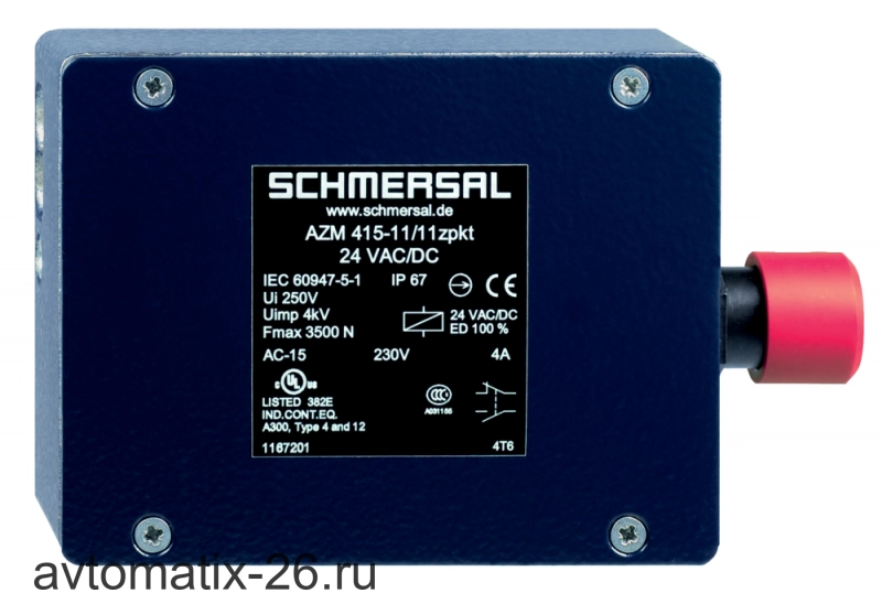 Дверной выключатель безопасности Schmersal AZM415-11/11ZPKT-24VAC/DC