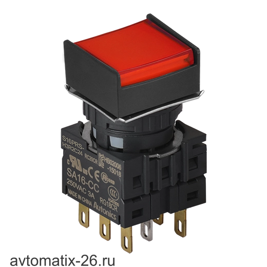 Кнопочный выключатель Autonics S16PRS-H3R2C12
