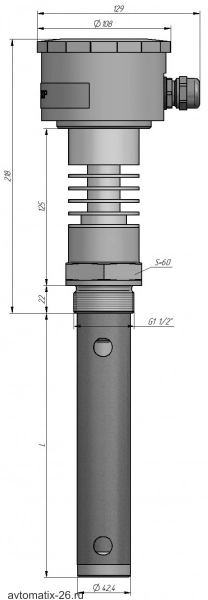 Емкостной уровнемер СЕНСОР ДНЕ-3К012-117Т40
