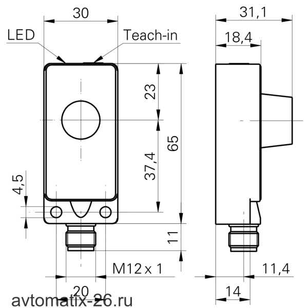 Ультразвуковой датчик расстояния Baumer UNDK 30U6112/S14