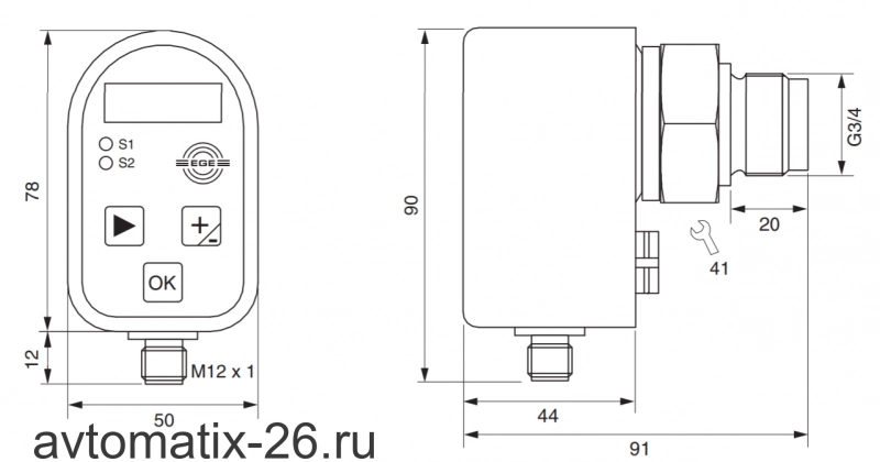 Датчик давления EGE-Elektronik DN 752 GAPP-16