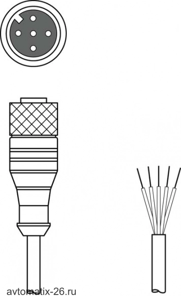 Разъем с кабелем Leuze Electronic K-D M12A-5P-2m-FAB