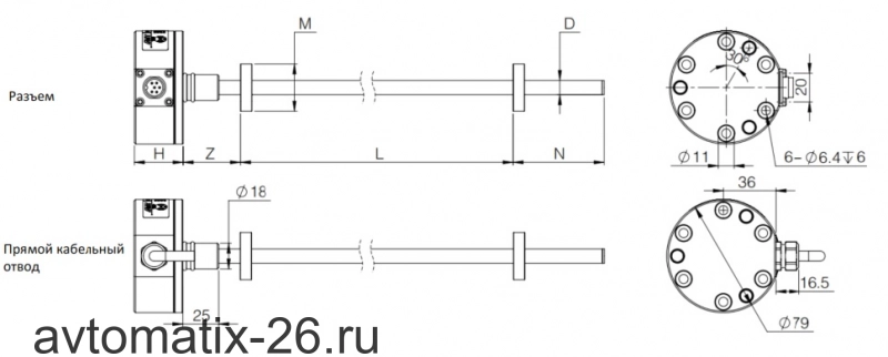 Датчик линейных перемещений AMT Linear Position Sensor LPS2-GB10FBN0300MSU10N1A110
