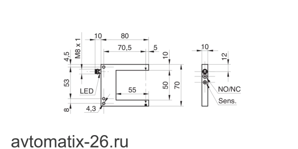 Щелевой датчик Baumer OGUM 050P8002/S35L