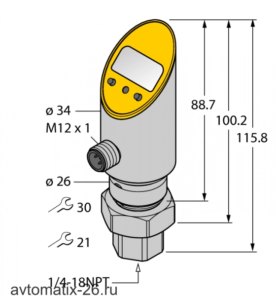 Датчик давления TURCK PS016A-502-LI2UPN8X-H1141/3GD