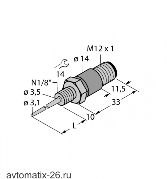 Датчик температуры TURCK TP-103A-N1/8-H1141-L024