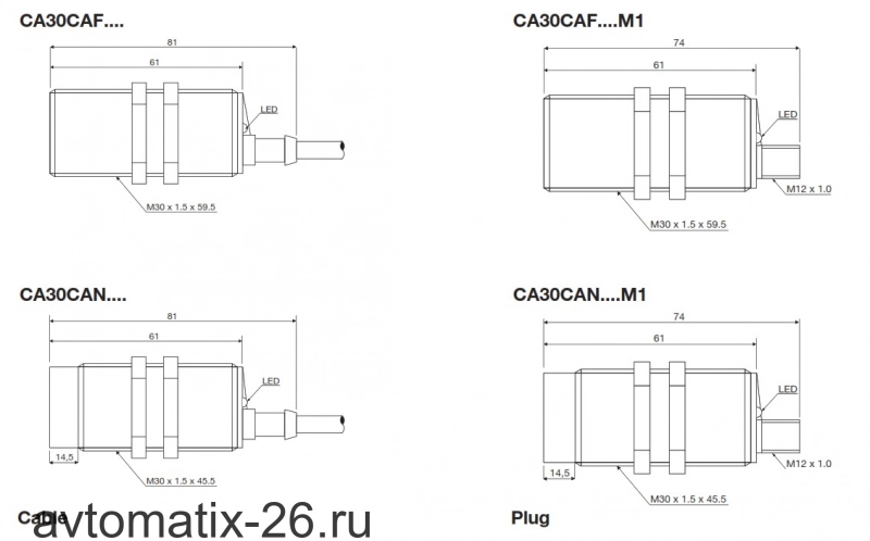 Емкостный датчик Carlo Gavazzi CA30CAN25PAM1