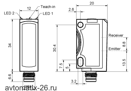 Оптический датчик Sensopart FR 25-RL-PS-M4M
