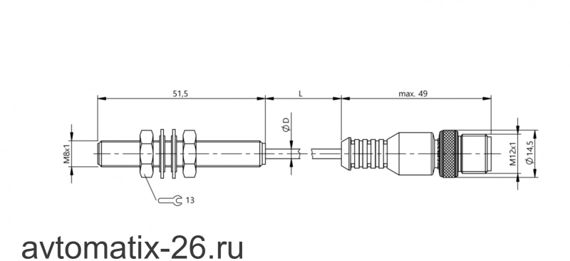 Индуктивный датчик расстояния Balluff BAW M08EI-UAD15B-BP00,2-GS04