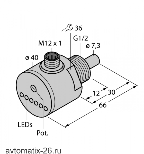 Датчик потока TURCK FCS-G1/2A4-AP8X-H1141 0.5M
