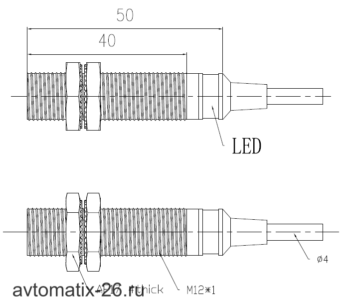 Магнитный датчик LANBAO FN12DNC