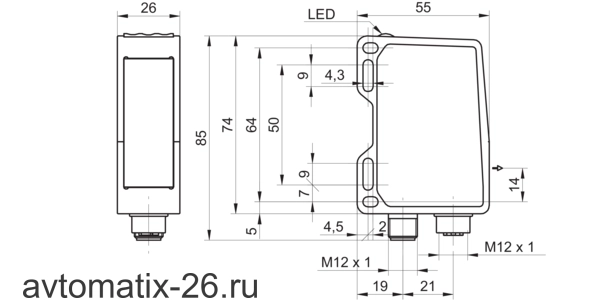 Лазерный датчик расстояния Baumer OM70-L0600.HH0500.EK