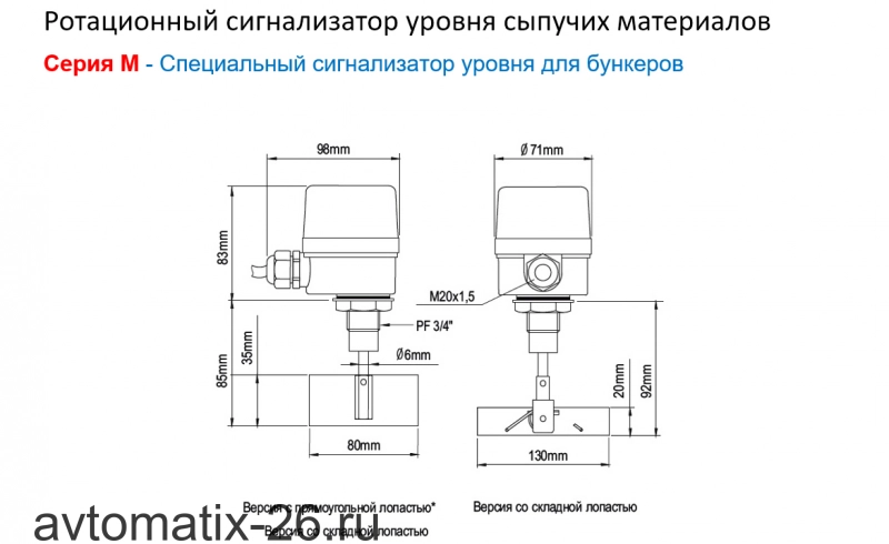 Ротационный датчик уровня INNOLevel IL-MAA