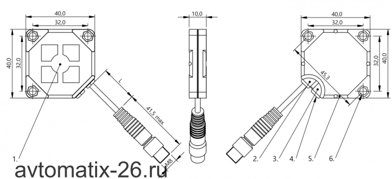 Емкостной датчик Balluff BCS Q40BBAA-PSC20C-EP00,5-GS49