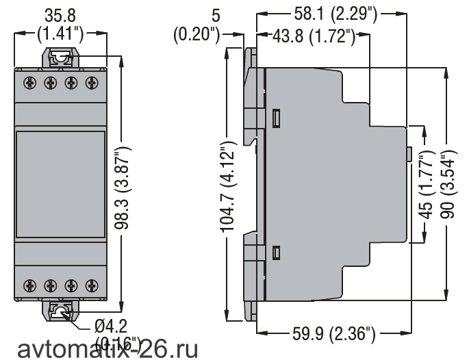 Реле контроля тока Lovato Electric PMV95NA575NFC