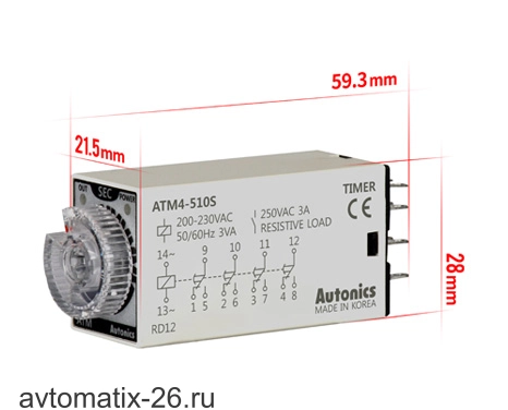 Таймер задержки включения Autonics ATM4-25M