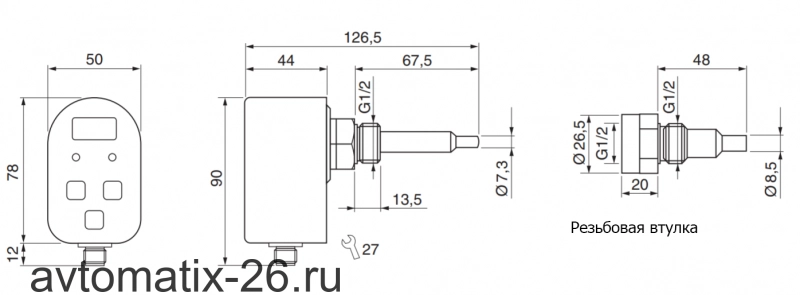 Датчик-реле температуры EGE-Elektronik TN 553/1 GPP